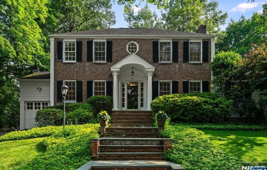 Colonial-style home in Montclair, New Jersey, representative of the town's competitive housing market and bidding wars.