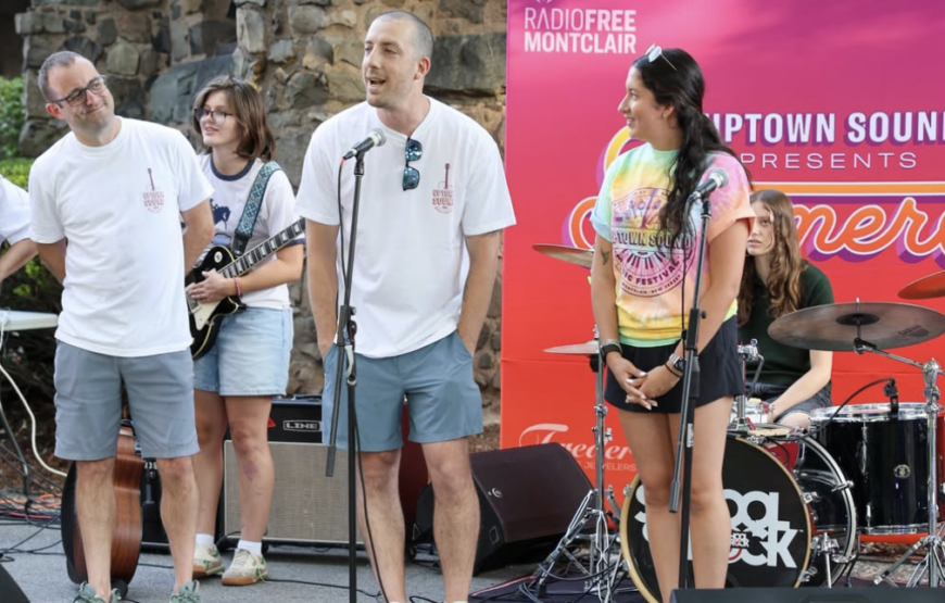 Musicians perform at Uptown Sound's Summer Stage concert series on the lawn of St. James Episcopal Church in Upper Montclair, N.J.