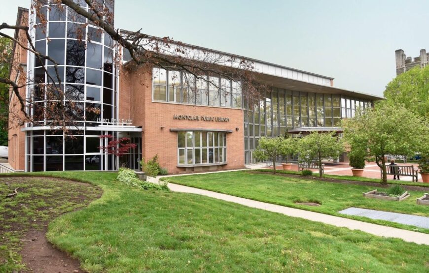 Exterior of the Montclair Public Library main branch on South Fullerton Avenue
